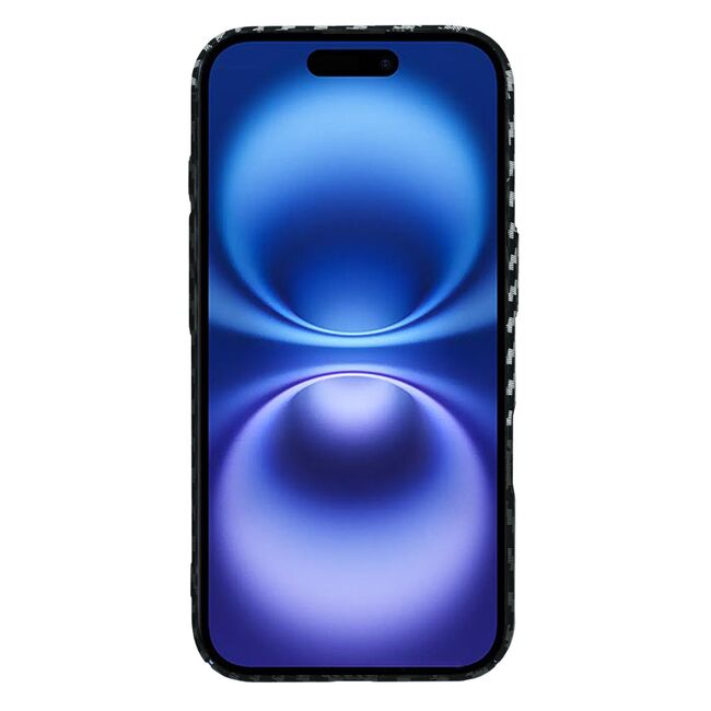 Husa pentru  iPhone 16 CarbonFiber UltraSlim, Lightweight, gri