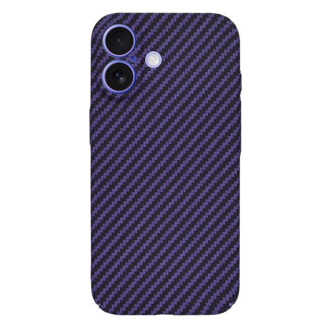 Husa pentru  iPhone 16 CarbonFiber UltraSlim, Lightweight, mov