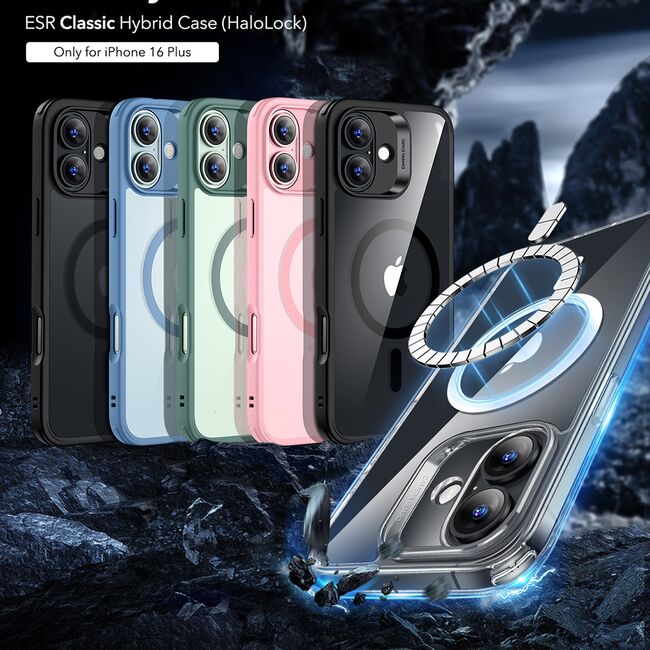Husa pentru  iPhone 16 Plus - ESR Classic Hybrid HaloLock cu Magsafe - transparent