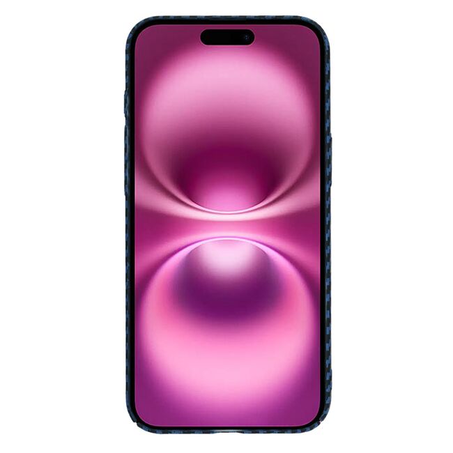 Husa pentru  iPhone 16 Plus CarbonFiber UltraSlim, Lightweight, albastru
