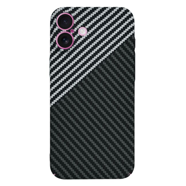Husa pentru  iPhone 16 Plus CarbonFiber UltraSlim, Lightweight, gri