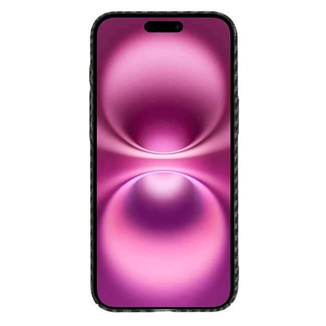 Husa pentru  iPhone 16 Plus CarbonFiber UltraSlim, Lightweight, negru