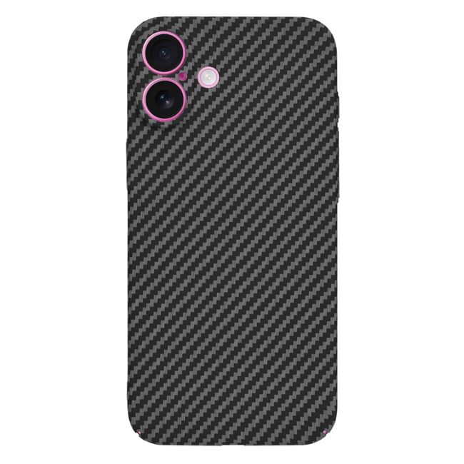 Husa pentru  iPhone 16 Plus CarbonFiber UltraSlim, Lightweight, negru
