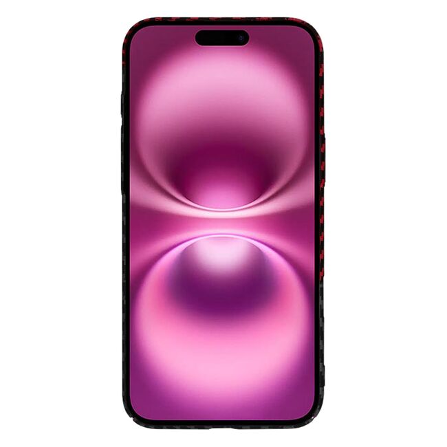 Husa pentru  iPhone 16 Plus CarbonFiber UltraSlim, Lightweight, rosu