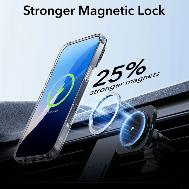 Husa pentru  iPhone 16 Pro - ESR Classic Hybrid HaloLock cu Magsafe si Kickstand - negru