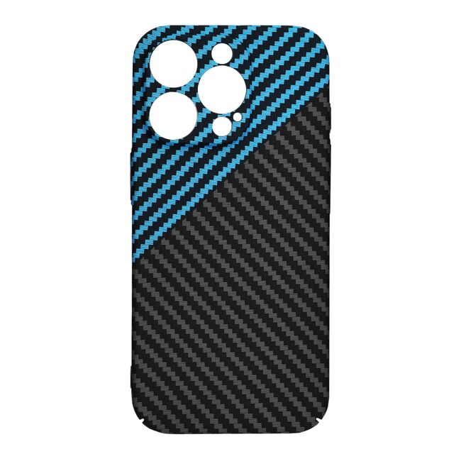 Husa pentru  iPhone 16 Pro CarbonFiber UltraSlim, Lightweight, albastru inchis