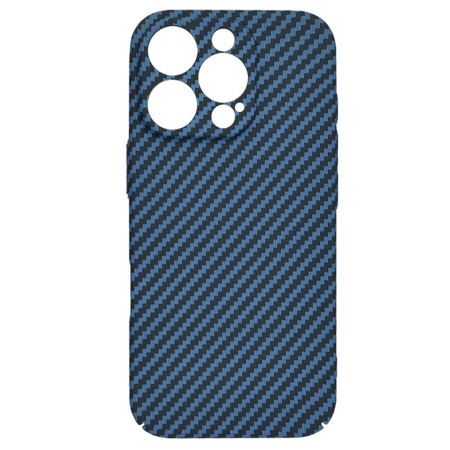 Husa pentru  iPhone 16 Pro CarbonFiber UltraSlim, Lightweight, albastru