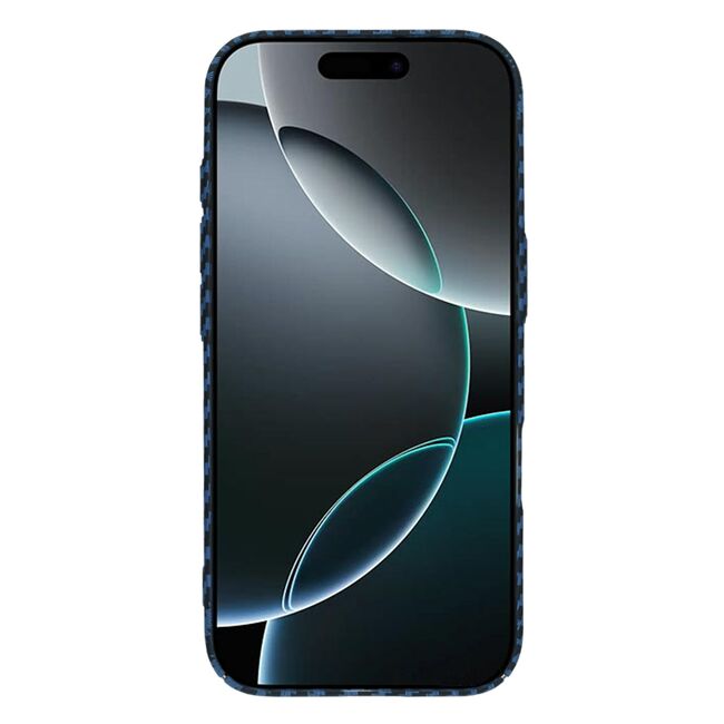 Husa pentru  iPhone 16 Pro CarbonFiber UltraSlim, Lightweight, albastru