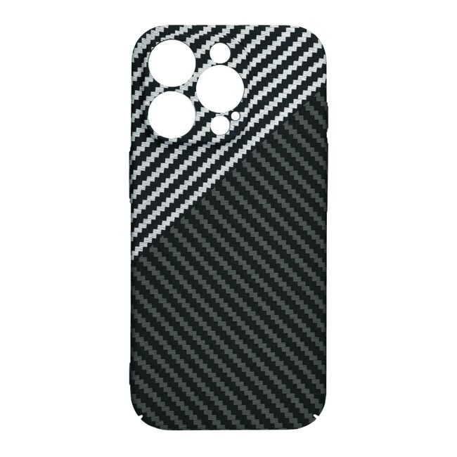 Husa pentru  iPhone 16 Pro CarbonFiber UltraSlim, Lightweight, gri