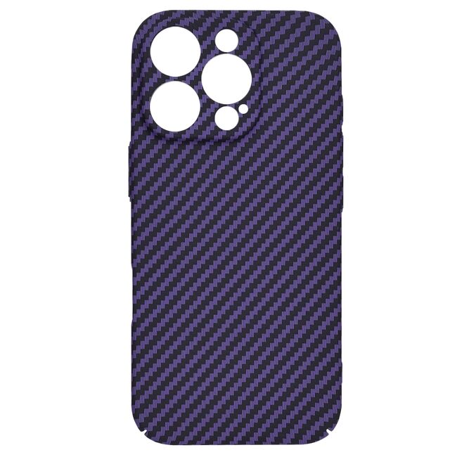 Husa pentru  iPhone 16 Pro CarbonFiber UltraSlim, Lightweight, mov