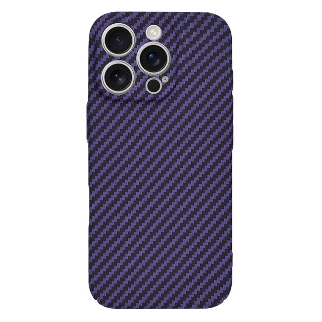 Husa pentru  iPhone 16 Pro CarbonFiber UltraSlim, Lightweight, mov
