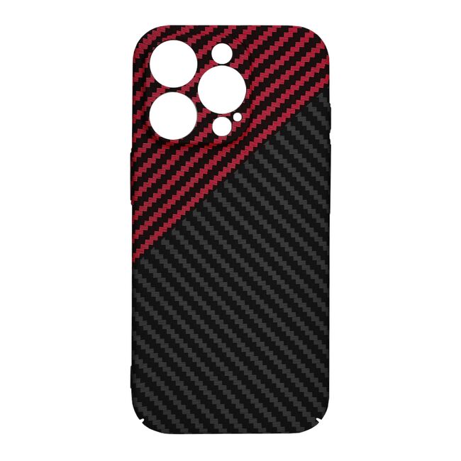 Husa pentru  iPhone 16 Pro CarbonFiber UltraSlim, Lightweight, rosu