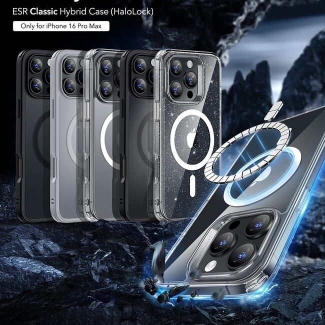 Husa pentru  iPhone 16 Pro Max - ESR Classic Hybrid HaloLock cu Magsafe - negru