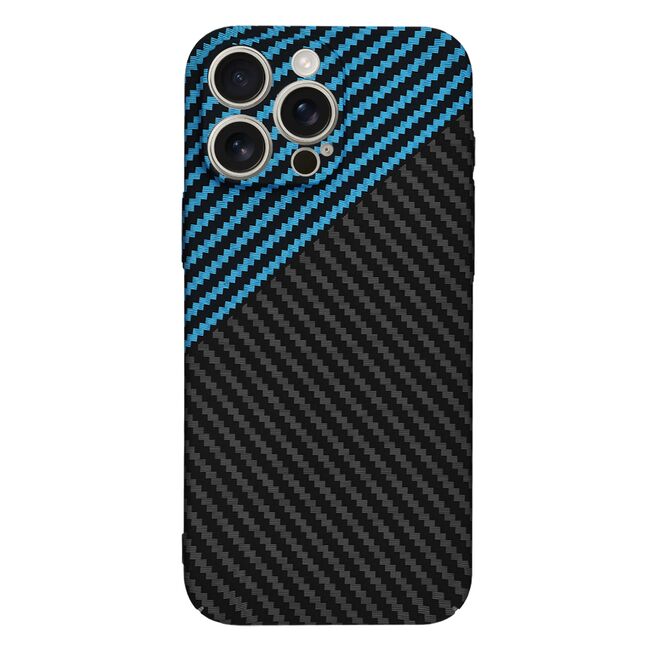 Husa pentru  iPhone 16 Pro Max CarbonFiber UltraSlim, Lightweight, albastru inchis