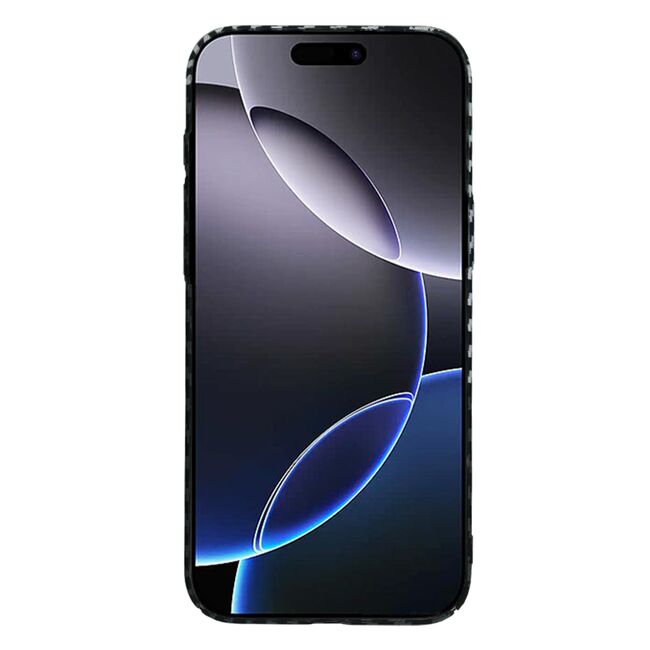 Husa pentru  iPhone 16 Pro Max CarbonFiber UltraSlim, Lightweight, gri