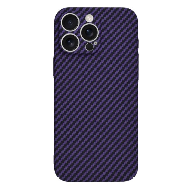 Husa pentru  iPhone 16 Pro Max CarbonFiber UltraSlim, Lightweight, mov