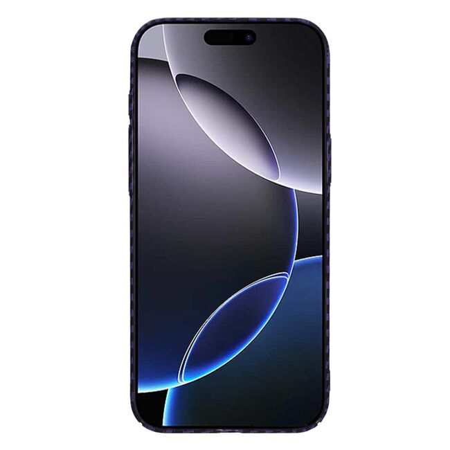 Husa pentru  iPhone 16 Pro Max CarbonFiber UltraSlim, Lightweight, mov