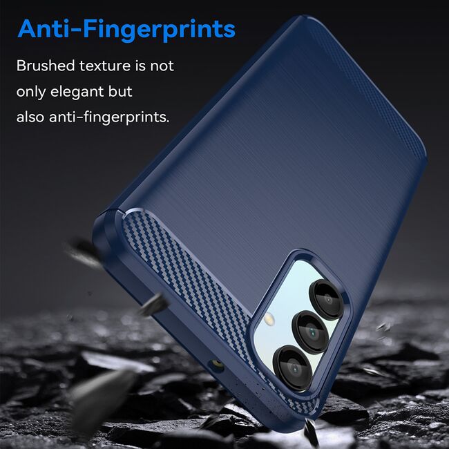Husa pentru Samsung Galaxy A16 Carbon Liquid Silicone, albastru