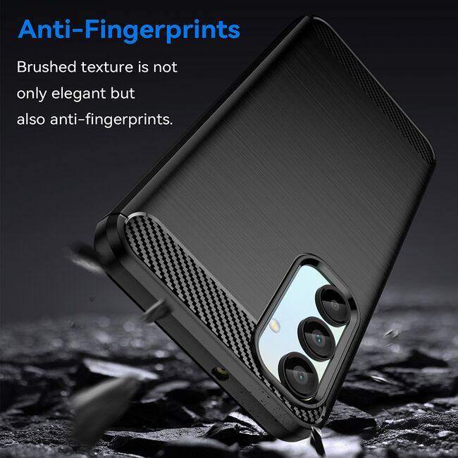 Husa pentru Samsung Galaxy A16 Carbon Liquid Silicone, negru