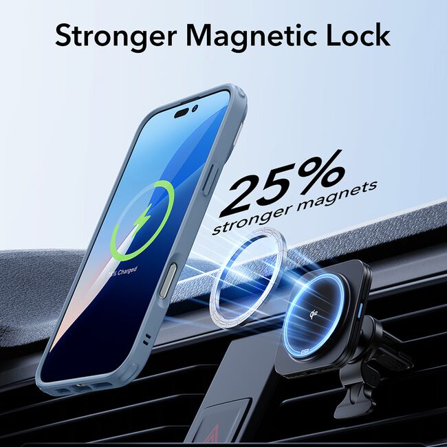 Husa pentru  iPhone 16 - ESR Classic Hybrid HaloLock cu Magsafe si Kickstand - albastru