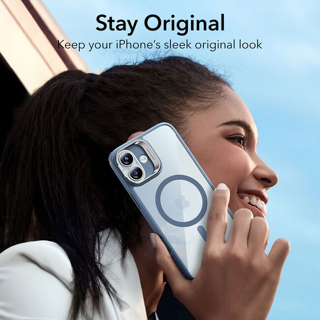 Husa pentru  iPhone 16 - ESR Classic Hybrid HaloLock cu Magsafe si Kickstand - albastru
