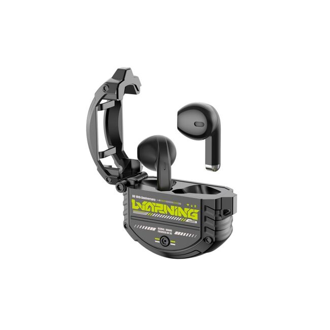 Casti Wireless in-ear XO WARNING Design G12, carcasa metalica cu functie de Incarcare, Bluetooth 5.3 TWS, Negru