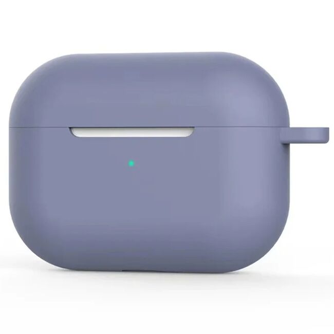 Huse de protectie pentru AirPods 4, Thin & Smooth, din silicon, compatibila cu incarare wireless, cu breloc carabina - indigo