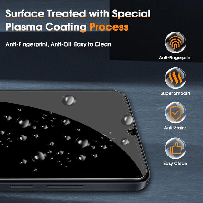 Folie sticla pentru  Xiaomi Redmi 14C 111D Privacy Full Glue, negru
