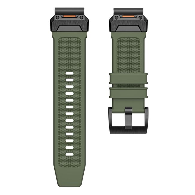Curea pentru Garmin Fenix 3/3 HR/5X/5X Plus/6X/6X Pro/7X/7X Pro Solar 26 mm Quickfit din material textil - portocaliu