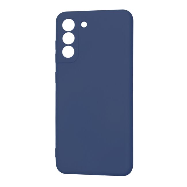 Husa pentru  Samsung Galaxy S21 FE Liquid Silicone cu MagSafe, subțire, captusita cu microfibra, anti amprentă, protectie cameră foto, albastru
