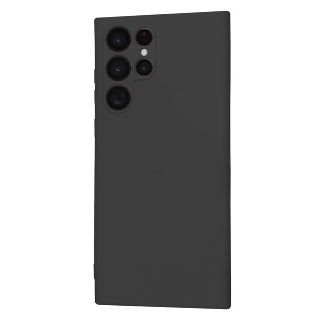 Husa pentru  Samsung Galaxy S22 Ultra 5G Liquid Silicone cu MagSafe, subțire, captusita cu microfibra, anti amprentă, protectie cameră foto, negru