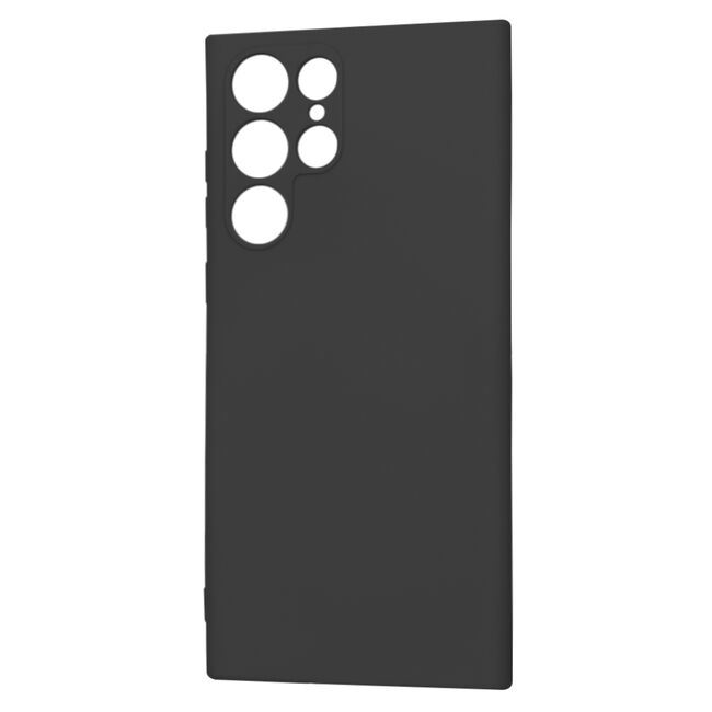 Husa pentru  Samsung Galaxy S22 Ultra 5G Liquid Silicone cu MagSafe, subțire, captusita cu microfibra, anti amprentă, protectie cameră foto, negru
