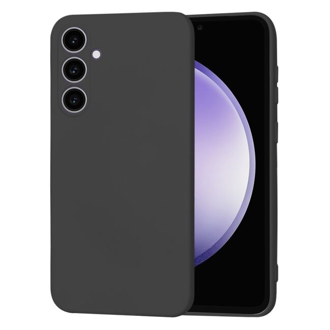 Husa pentru  Samsung Galaxy S23 FE Liquid Silicone cu MagSafe, subțire, captusita cu microfibra, anti amprentă, protectie cameră foto, negru