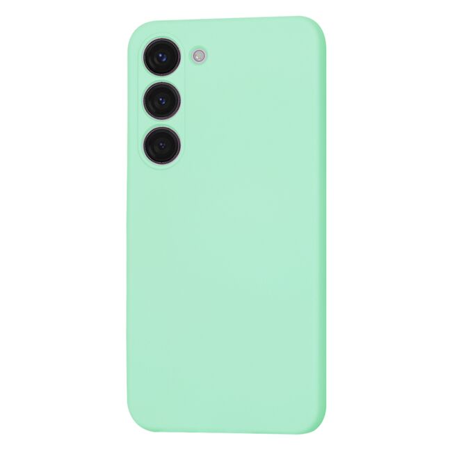 Husa pentru  Samsung Galaxy S23 Liquid Silicone cu MagSafe, subțire, captusita cu microfibra, anti amprentă, protectie cameră foto, verde deschis