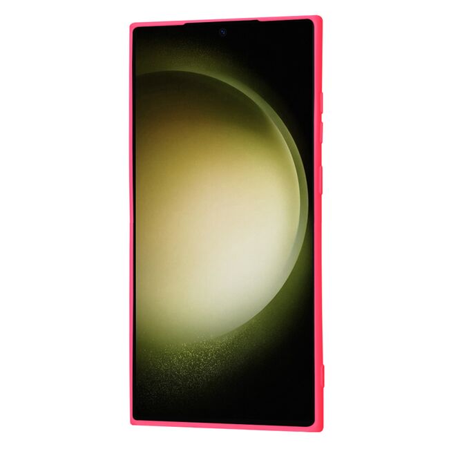 Husa pentru  Samsung Galaxy S23 Ultra 5G Liquid Silicone cu MagSafe, subțire, captusita cu microfibra, anti amprentă, protectie cameră foto, fucsia