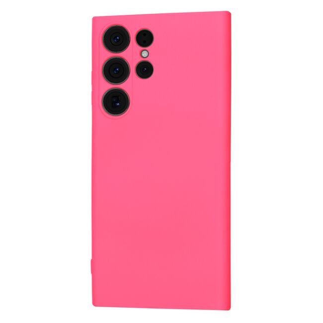 Husa pentru  Samsung Galaxy S23 Ultra 5G Liquid Silicone cu MagSafe, subțire, captusita cu microfibra, anti amprentă, protectie cameră foto, fucsia