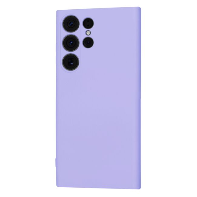 Husa pentru  Samsung Galaxy S23 Ultra 5G Liquid Silicone cu MagSafe, subțire, captusita cu microfibra, anti amprentă, protectie cameră foto, lavanda