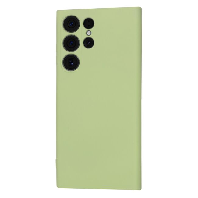 Husa pentru  Samsung Galaxy S23 Ultra 5G Liquid Silicone cu MagSafe, subțire, captusita cu microfibra, anti amprentă, protectie cameră foto, verde
