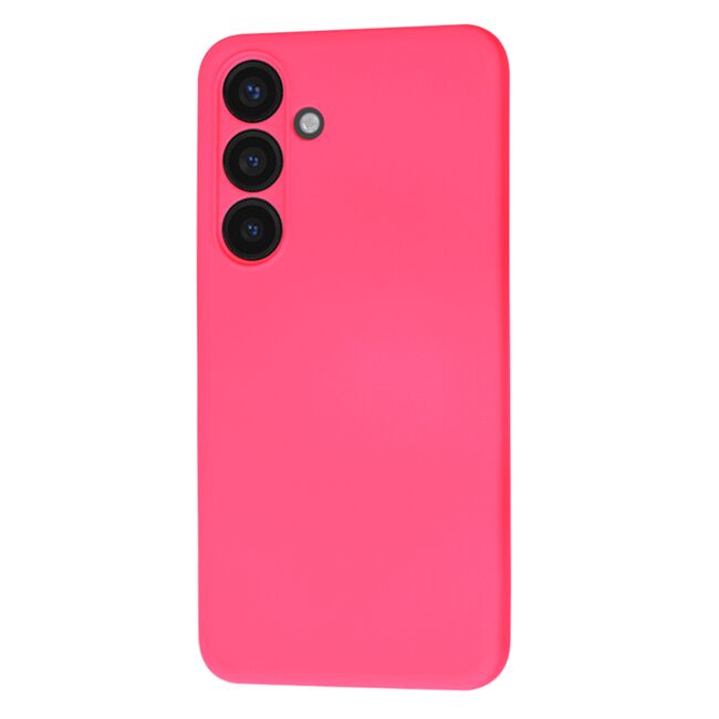 Husa pentru  Samsung Galaxy S24 Liquid Silicone cu MagSafe, subțire, captusita cu microfibra, anti amprentă, protectie cameră foto, fucsia