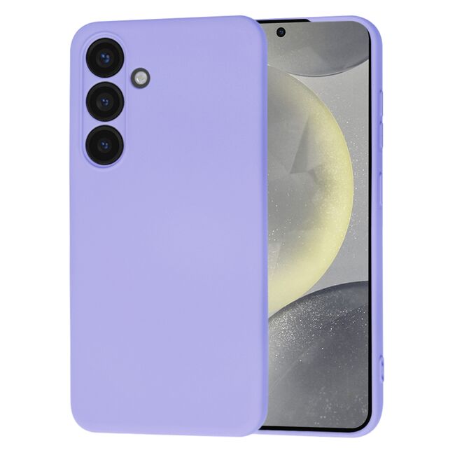 Husa pentru  Samsung Galaxy S24 Liquid Silicone cu MagSafe, subțire, captusita cu microfibra, anti amprentă, protectie cameră foto, lavanda