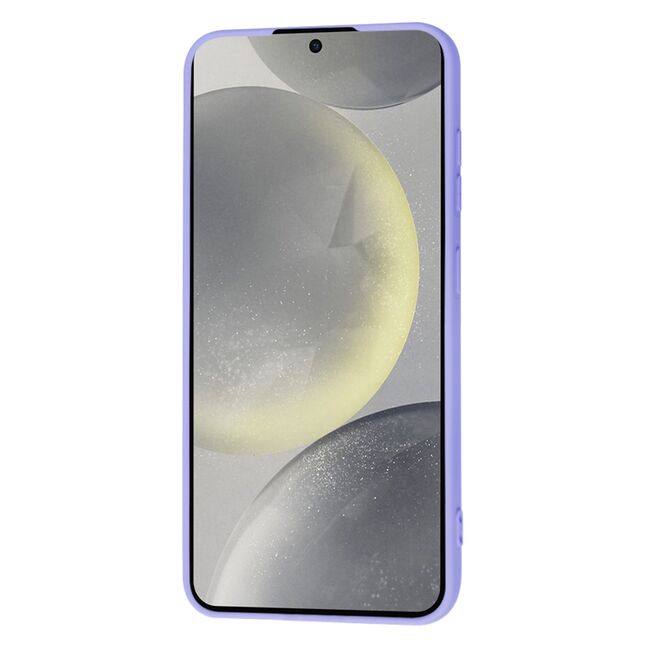 Husa pentru  Samsung Galaxy S24 Liquid Silicone cu MagSafe, subțire, captusita cu microfibra, anti amprentă, protectie cameră foto, lavanda