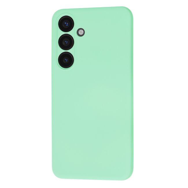 Husa pentru  Samsung Galaxy S24 Liquid Silicone cu MagSafe, subțire, captusita cu microfibra, anti amprentă, protectie cameră foto, verde deschis