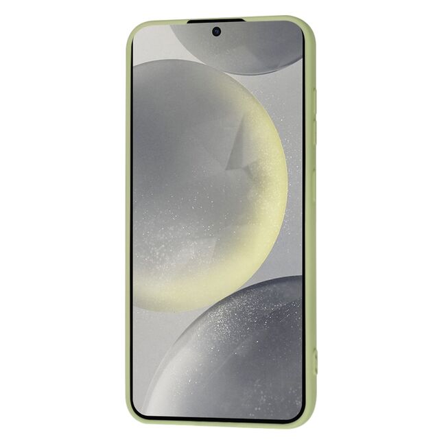 Husa pentru  Samsung Galaxy S24 Liquid Silicone cu MagSafe, subțire, captusita cu microfibra, anti amprentă, protectie cameră foto, verde