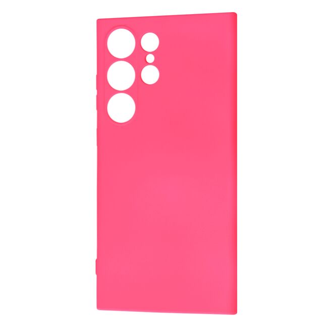 Husa pentru  Samsung Galaxy S24 Ultra Liquid Silicone cu MagSafe, subțire, captusita cu microfibra, anti amprentă, protectie cameră foto, fucsia