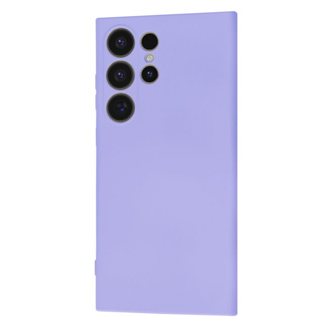 Husa pentru  Samsung Galaxy S24 Ultra Liquid Silicone cu MagSafe, subțire, captusita cu microfibra, anti amprentă, protectie cameră foto, lavanda
