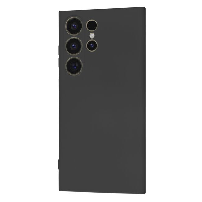 Husa pentru  Samsung Galaxy S24 Ultra Liquid Silicone cu MagSafe, subțire, captusita cu microfibra, anti amprentă, protectie cameră foto, negru