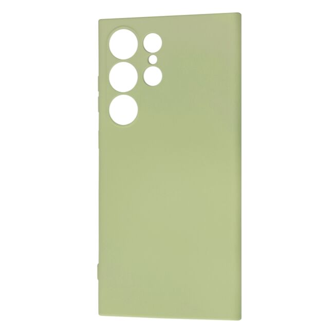 Husa pentru  Samsung Galaxy S24 Ultra Liquid Silicone cu MagSafe, subțire, captusita cu microfibra, anti amprentă, protectie cameră foto, verde
