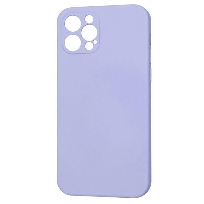 Husa pentru  iPhone 12 Pro Liquid Silicone cu MagSafe, subțire, captusita cu microfibra, anti amprentă, protectie cameră foto, lavanda