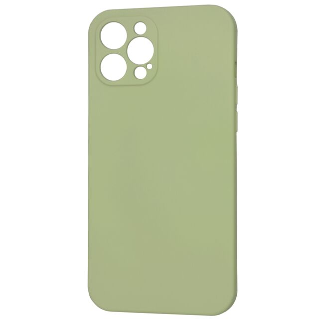 Husa pentru  iPhone 12 Pro Max Liquid Silicone cu MagSafe, subțire, captusita cu microfibra, anti amprentă, protectie cameră foto, verde