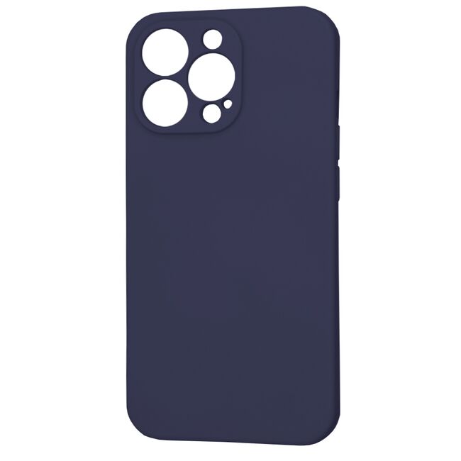 Husa pentru  iPhone 13 Pro Liquid Silicone cu MagSafe, subțire, captusita cu microfibra, anti amprentă, protectie cameră foto, albastru